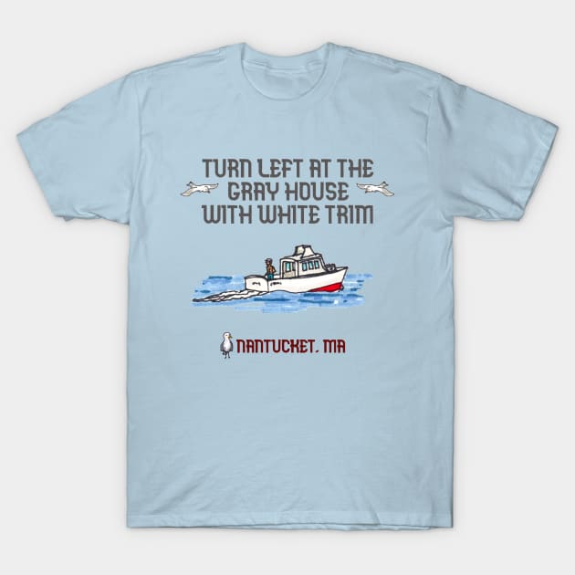 Nantucket Lobster Boat T-Shirt by katydidkay